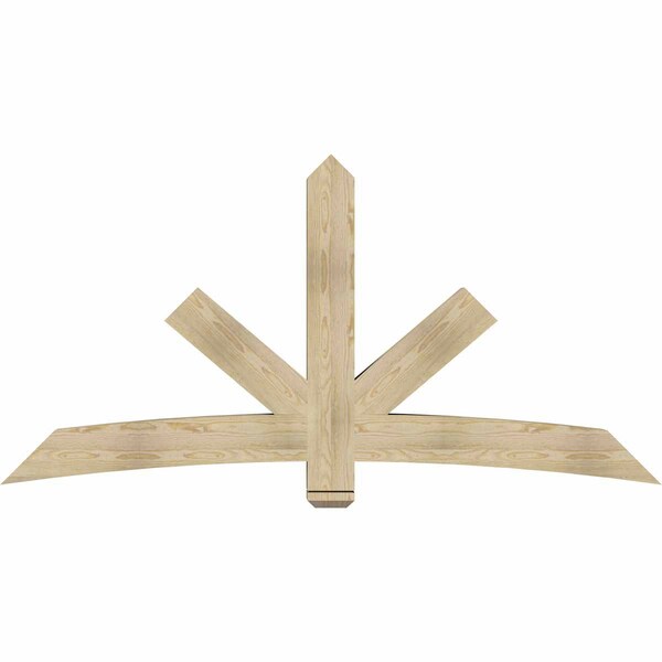 Ekena Millwork Alberta Rough Sawn Timber Gable Bracket, Douglas Fir, 84"W x 42"H x 6"D x 6"F, 12/12 Pitch GBW084X42X0606ALB00RDF - main